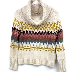 Loft Womens Cowl Neck Fuzzy Knit Long Sleeve Soft Sweater Top NEW XS